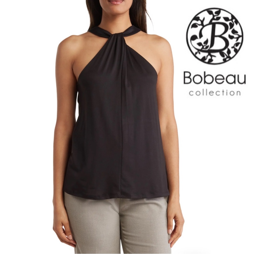 Bobeau Black Twisted Halter Top🆕